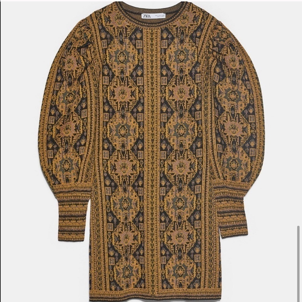 ZARA BNWT Jacquard Dress - Picture 7 of 7